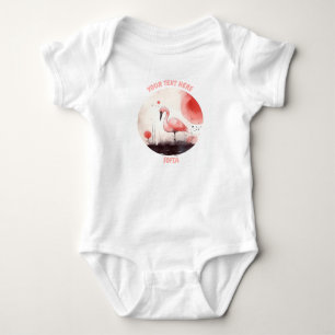 Personalised BabyFlamingo bodysuit