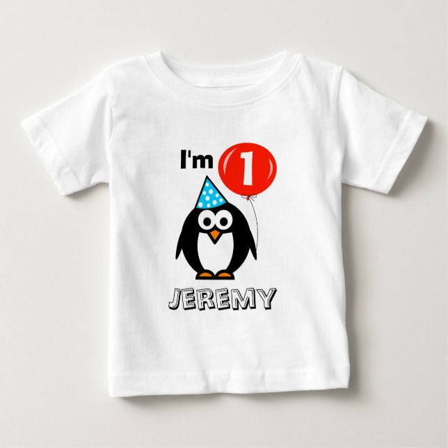 Personalised babys 1st Birthday party shirt (Front)