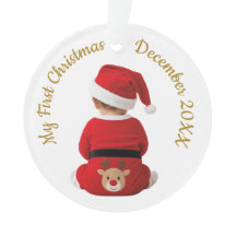 Personalised Baby's 1st Christmas Acrylic