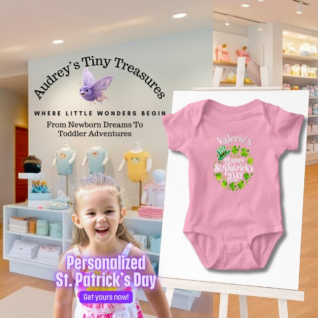 Personalised Baby's 1st St. Patrick's Day Bodysuit (Creator Uploaded)