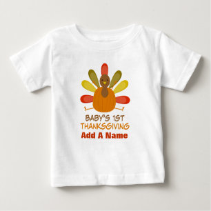 Personalised Baby's 1st Thanksgiving Turkey Tee