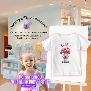 Personalised Baby's 1st Valentines Day T-Shirt