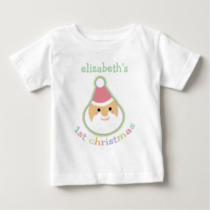 Personalised Baby's First Christmas Baby T-Shirt