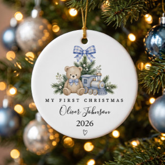 Personalised Baby's First Christmas Ceramic Ornament