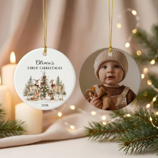 Personalised Baby's First Christmas Ceramic Ornament