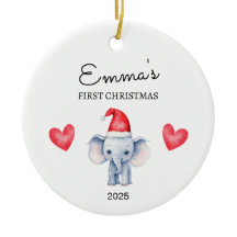 Personalised Baby's First Christmas, Elephant Gift