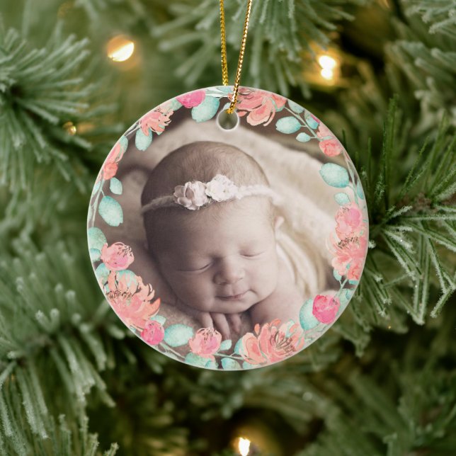 Personalised Baby's First Christmas Ornament (Tree)