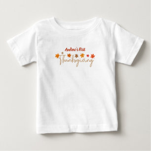 Personalised Baby's First Thanksgiving Baby T-Shirt