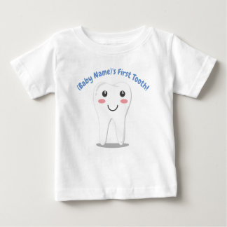 Personalised baby's First Tooth Baby T-Shirt