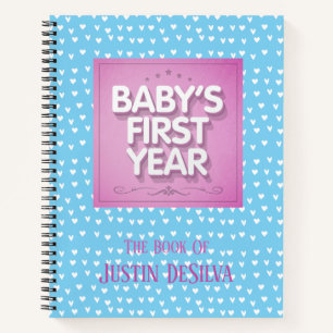 Personalised Baby's First Year Notebook