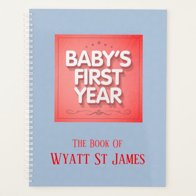 Personalised Baby's First Year Planner (Front)
