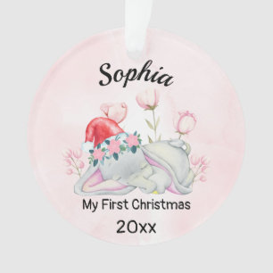 Personalised Baby's Girl My First Christmas 2021 Ornament