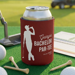 Personalised Bachelor Par-Tee Golf Can Cooler