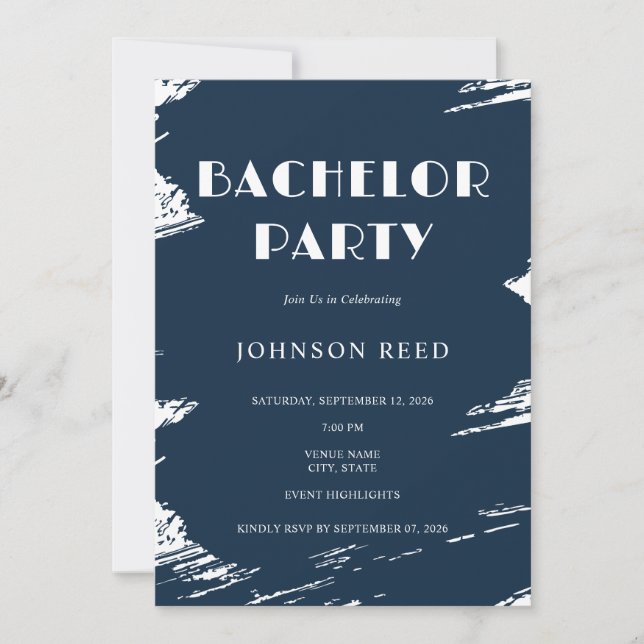 Personalised Bachelor Party Card (Front)