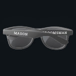 Personalised Bachelor Party Groomsman Sunglasses<br><div class="desc">Have your guys enjoy the bachelor party in style with these personalised sunglasses!</div>