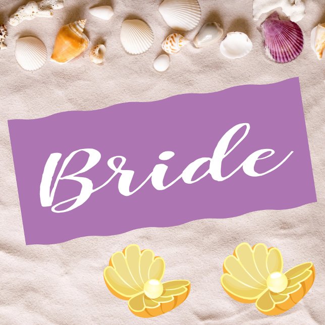 Personalised Bachelorette Bride Beach Towel (Creator Uploaded)
