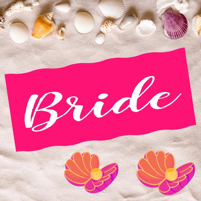 Personalised Bachelorette Bride Beach Towel (Creator Uploaded)