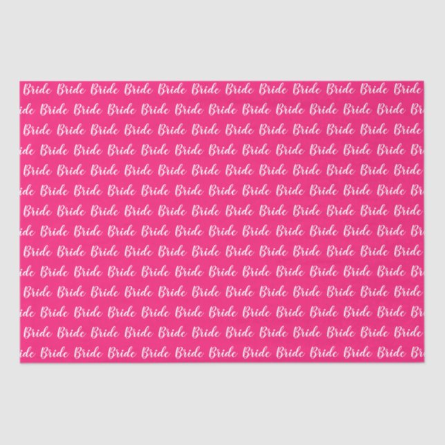 Personalised Bachelorette Bride Pattern Tissue Paper (Front)