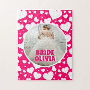 Personalised Bachelorette Bride Photo Jigsaw Puzzle