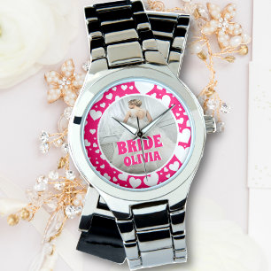 Personalised Bachelorette Bride Photo Watch