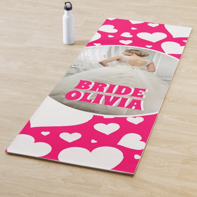Personalised Bachelorette Bride Photo Yoga Mat (In Situ)