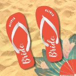 Personalised Bachelorette Bride Thongs<br><div class="desc">Personalised Bachelorette Bride flip flops gift for bride.</div>