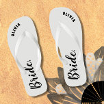 Personalised Bachelorette Bride Thongs<br><div class="desc">Personalised Bachelorette Bride flip flops gift for bride.</div>