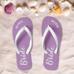 Personalised Bachelorette Bride Thongs<br><div class="desc">Personalised Bachelorette Bride flip flops gift for bride.</div>
