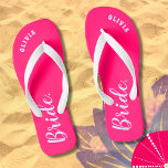 Personalised Bachelorette Bride Thongs<br><div class="desc">Personalised Bachelorette Bride flip flops gift for bride.</div>