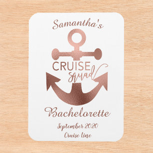 Personalised Bachelorette Cruise Squad Rose Gold M Magnet