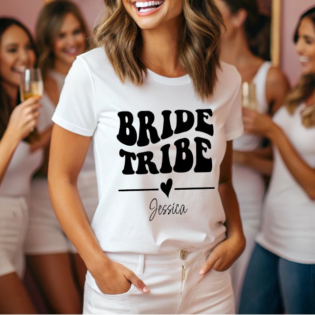 Personalised Bachelorette Party Bride Tribe T-Shirt (Creator Uploaded)