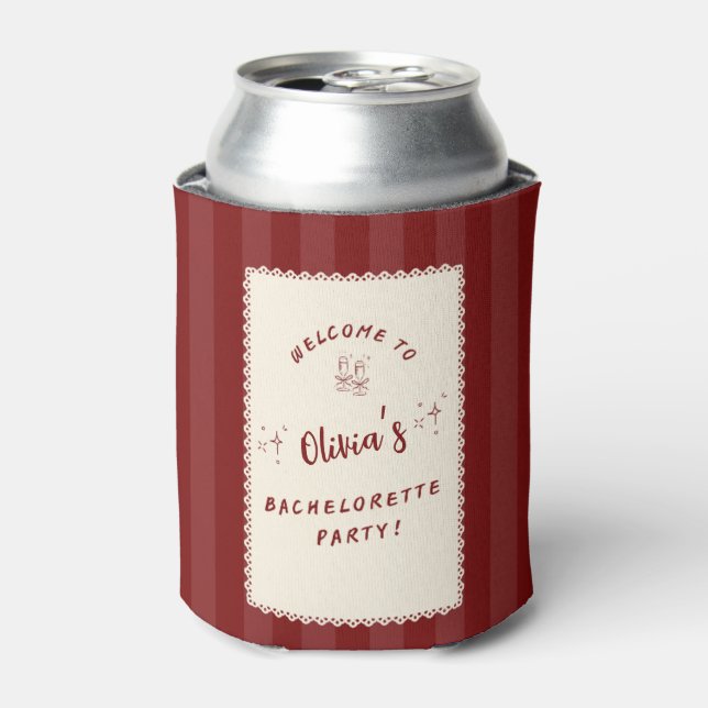 Personalised Bachelorette Party Can Cooler  (Can Front)
