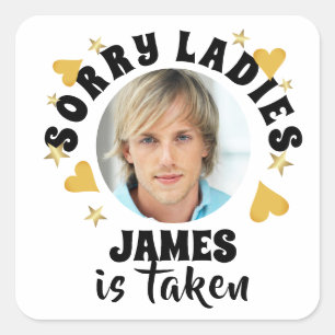 Personalised Bachelorette Party Favour Custom Phot Square Sticker