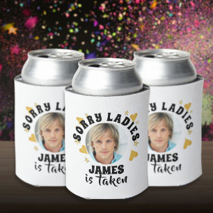 Personalised Bachelorette Party Grooms Face Photo Can Cooler