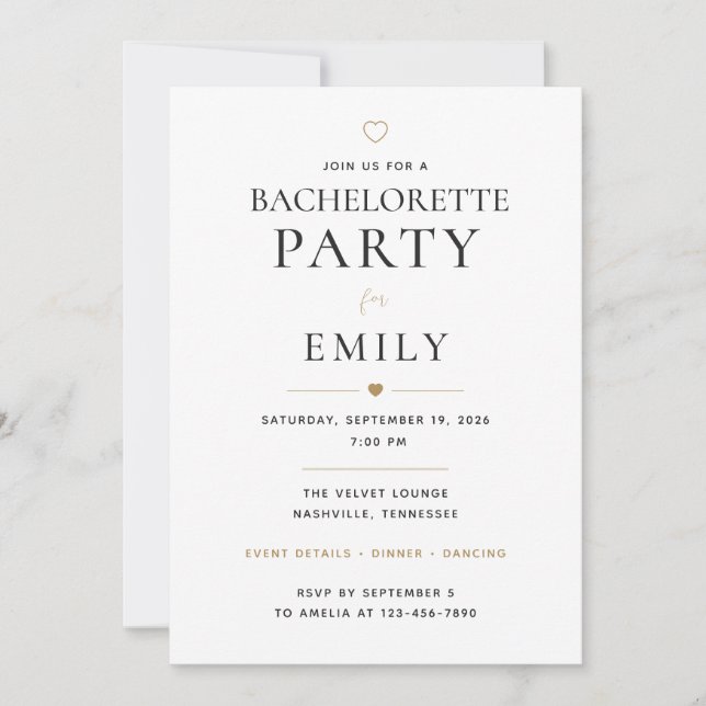 Personalised Bachelorette Party Invitation (Front)