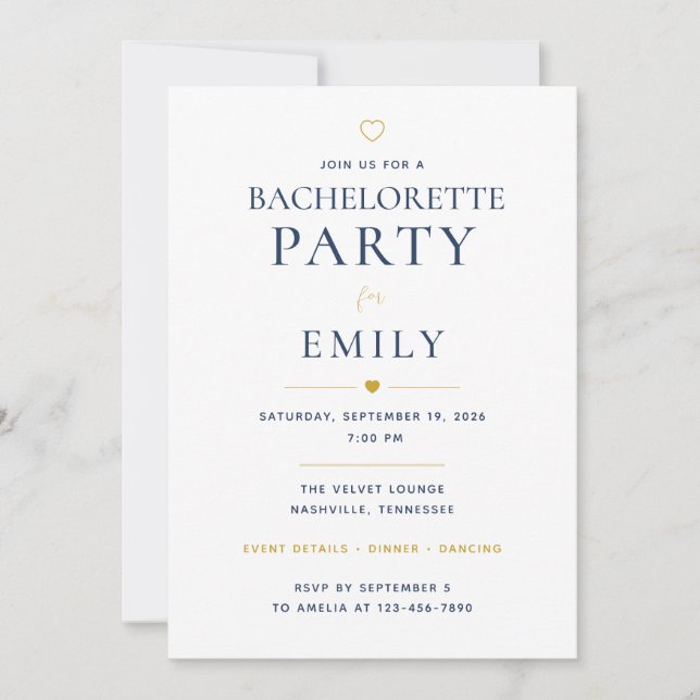 Personalised Bachelorette Party Invitation (Front)