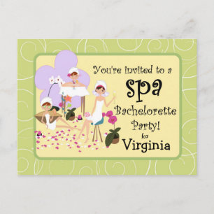 Personalised Bachelorette Party Spa Invitations