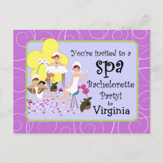 Personalised Bachelorette Party Spa Invitations