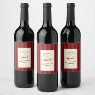 Personalised Bachelorette Party Wine Bottle Labels