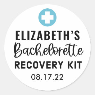 Personalised Bachelorette Recovery Kit  Classic Round Sticker