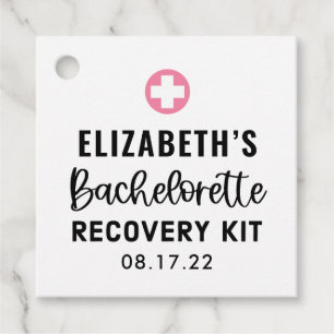 Personalised Bachelorette Recovery Kit Favour Tags
