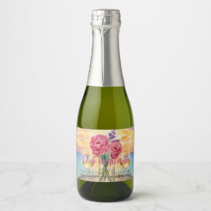 Personalised Bachelorette Sunset Mini Champagne Sparkling Wine Label