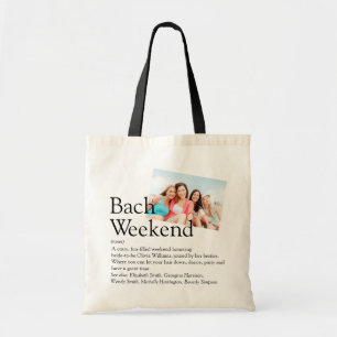 Personalised Bachelorette Weekend Definition Photo Tote Bag