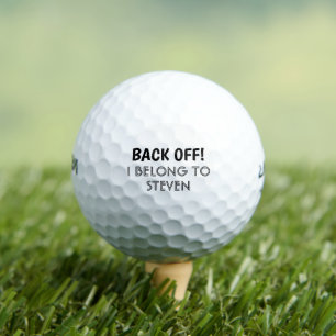 Personalised Back Off Funny Golf Balls