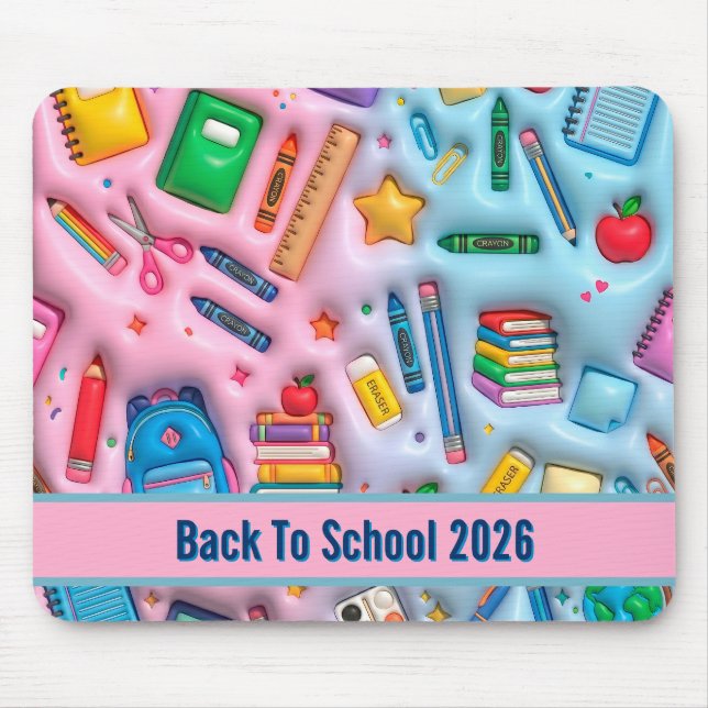 Personalised Back to School 2026 Mouse Pad (Front)
