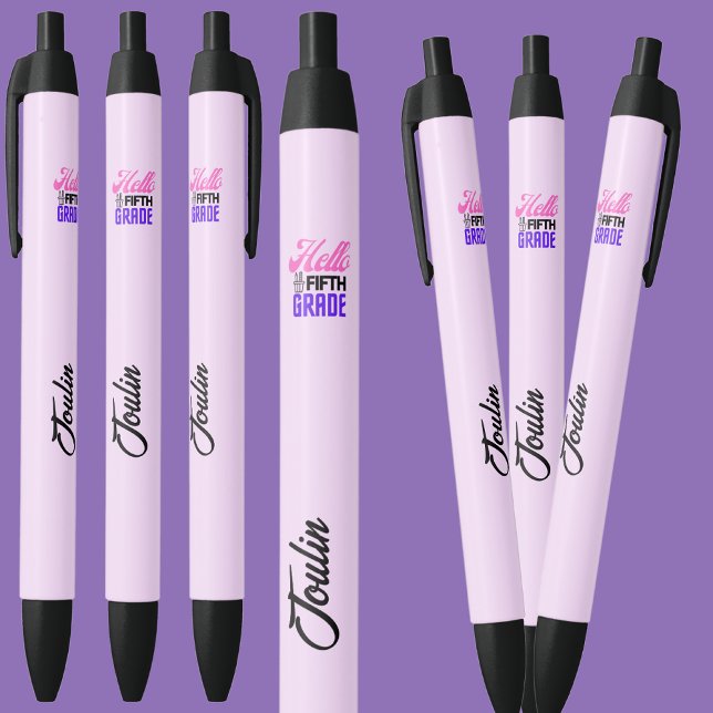 Personalised Back To School 5th Grade Black Ink Pen (Creator Uploaded)