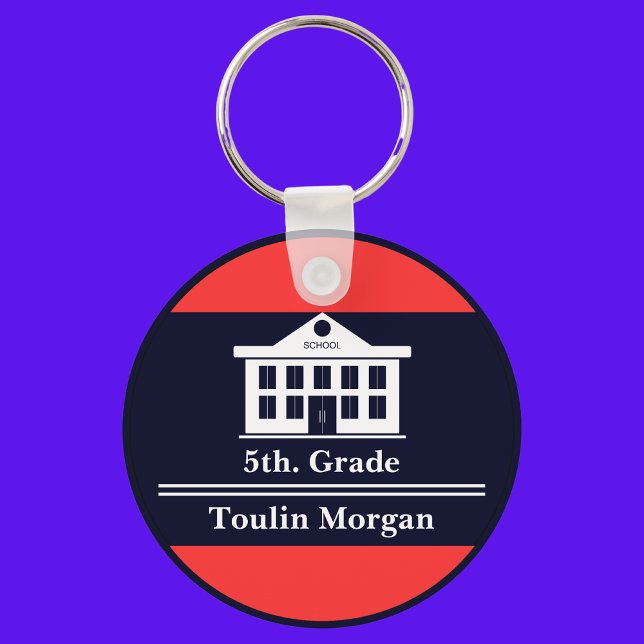 Personalised Back to School 5th. Grade Key Ring (Creator Uploaded)