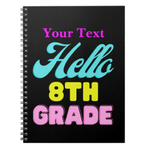 Personalised Back to School, 8th.Grade Notebook