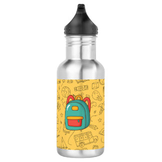 Personalised Back to School Backpack & Doodles 532 Ml Water Bottle