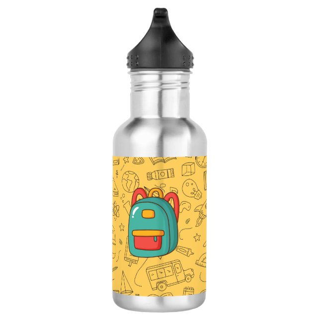 Personalised Back to School Backpack & Doodles 532 Ml Water Bottle (Right)